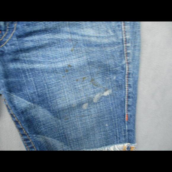 VTG TRUE RELIGION Bobby Blue Denim Jean Shorts Cut Offs Tag 31 Casual USA - Picture 2 of 9